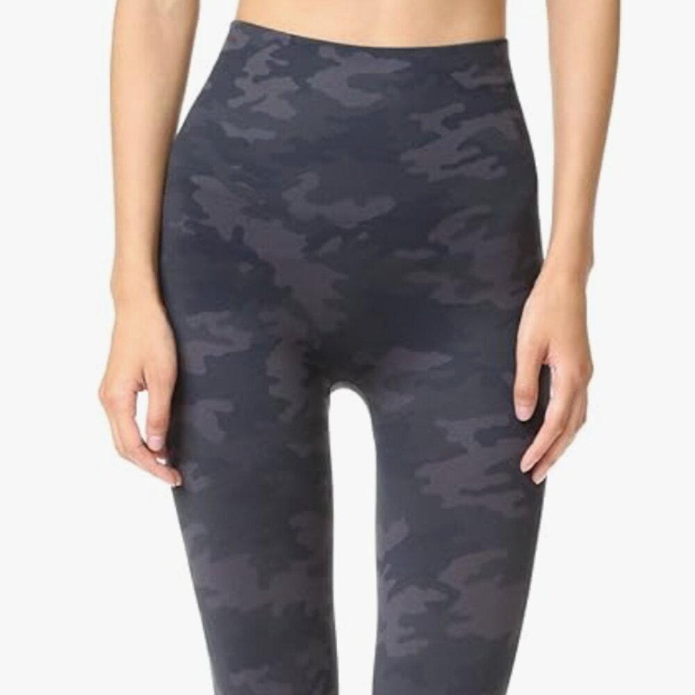 SPANX Seamless Cropped Leggings for Women Tummy Control Camo Camouflage